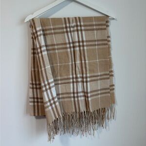 Brown Plaid Scarf